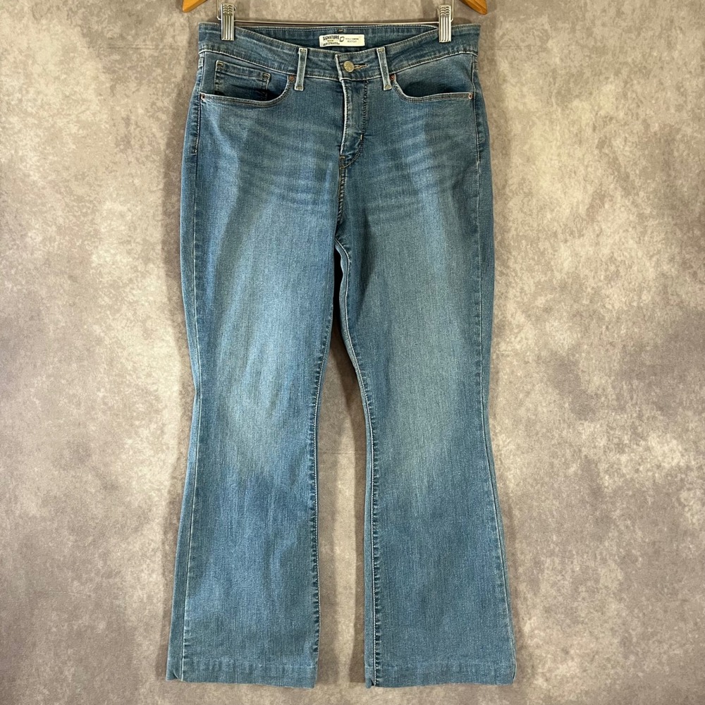 Signature‎ by Levi Strauss Bootcut Jeans Women 12 Blue Totally Shaping 31x28